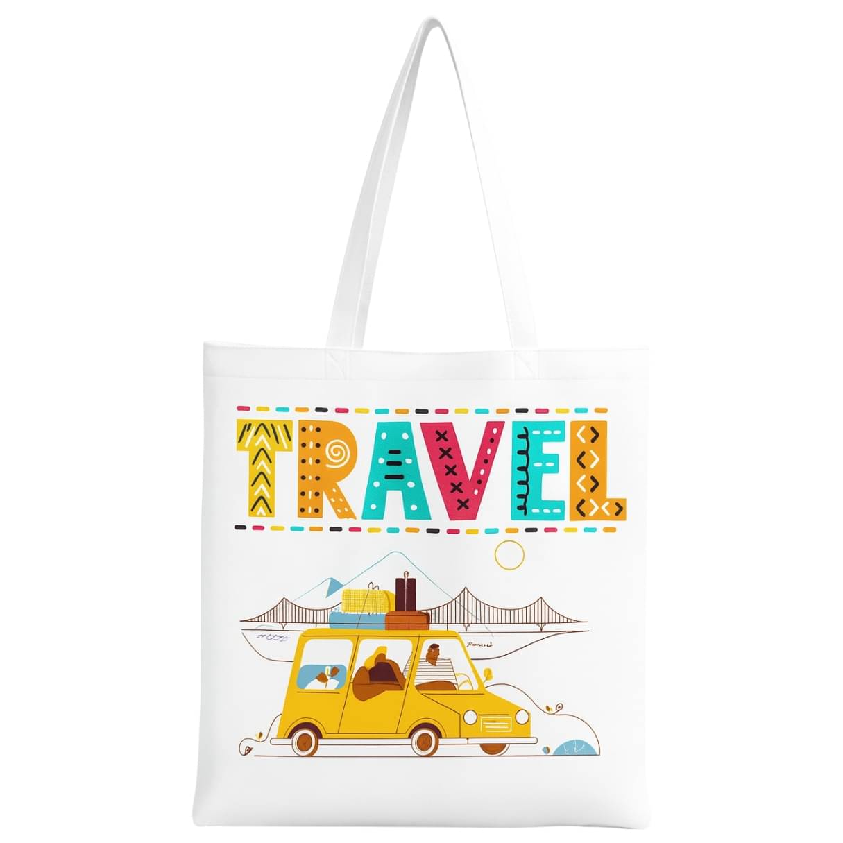     			stlyeward Tote Bag Canvas Set of 1 ( White )