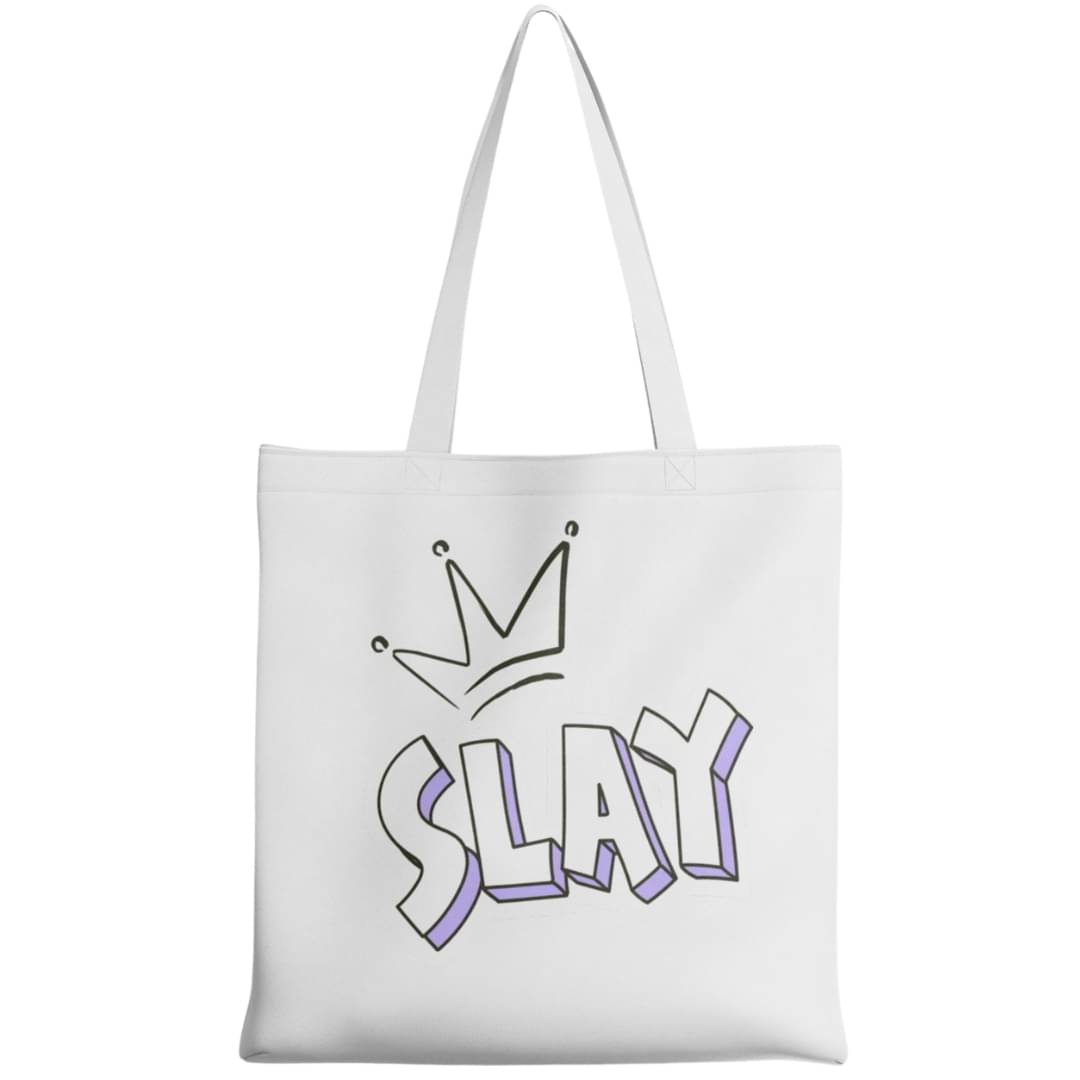     			stlyeward Tote Bag Canvas Set of 1 ( White )