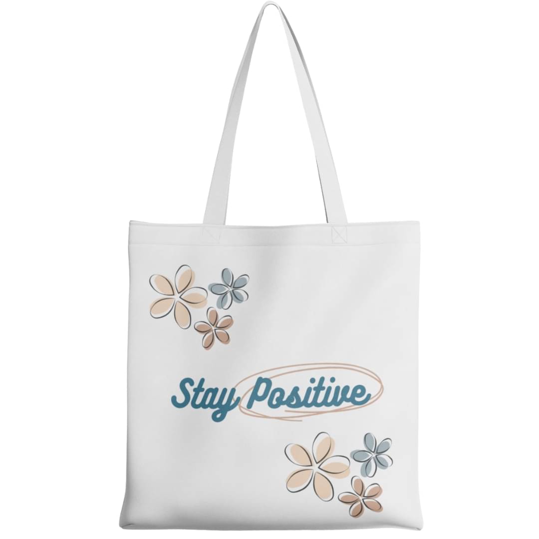     			stlyeward Tote Bag Canvas Set of 1 ( White )