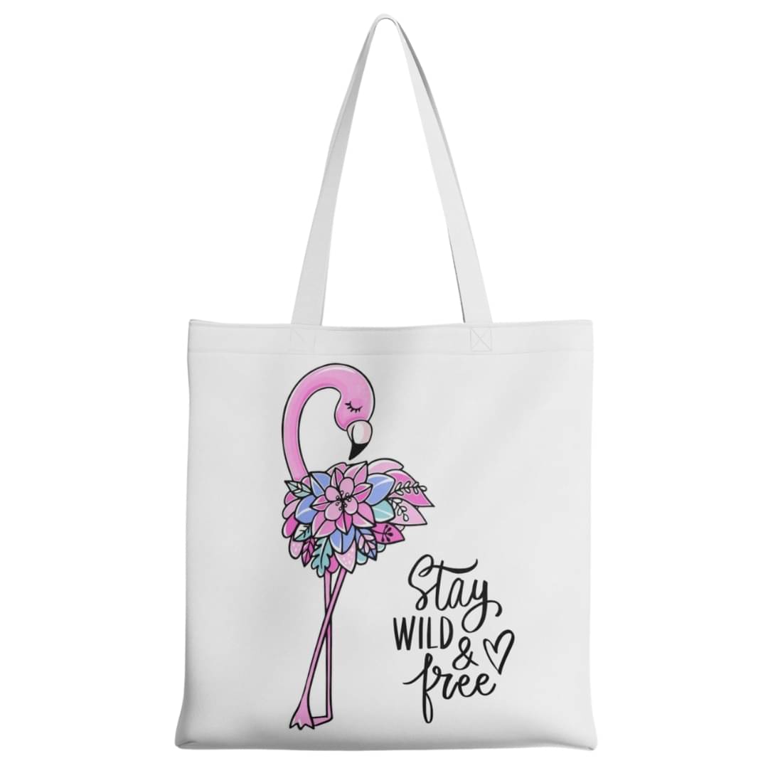     			stlyeward Tote Bag Canvas Set of 1 ( White )