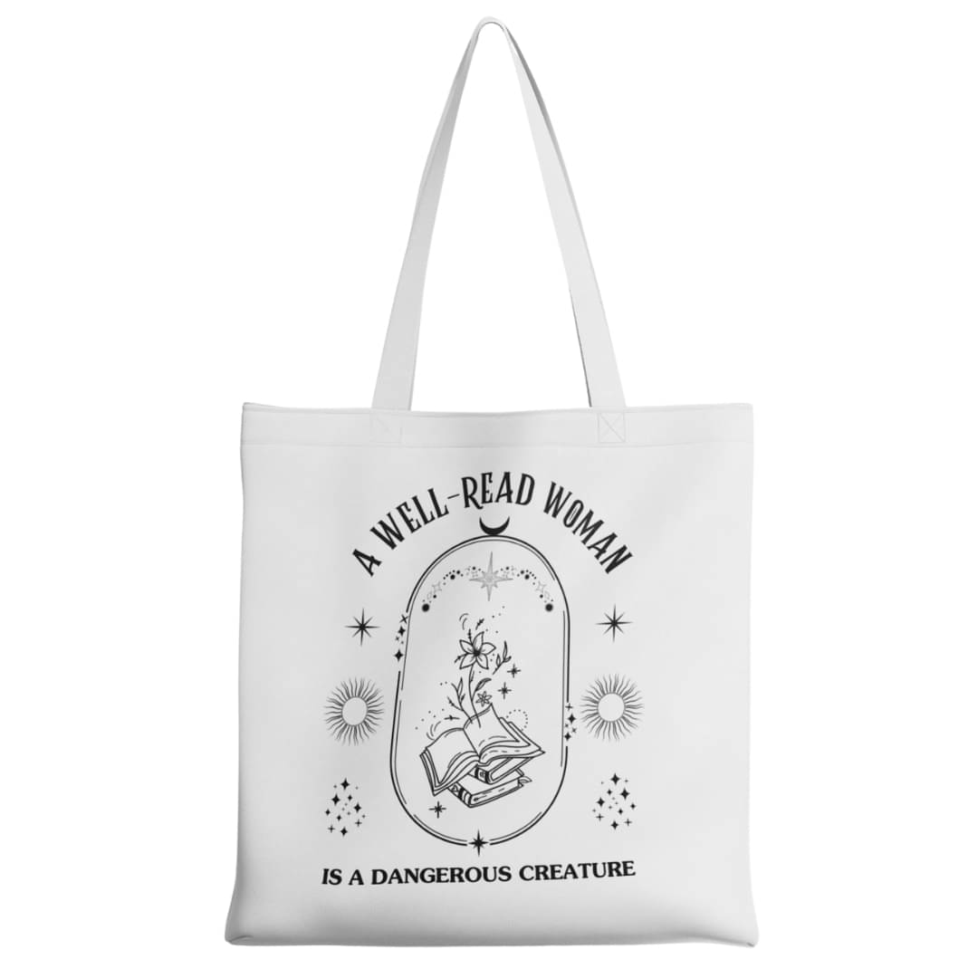     			stlyeward Tote Bag Canvas Set of 1 ( White )