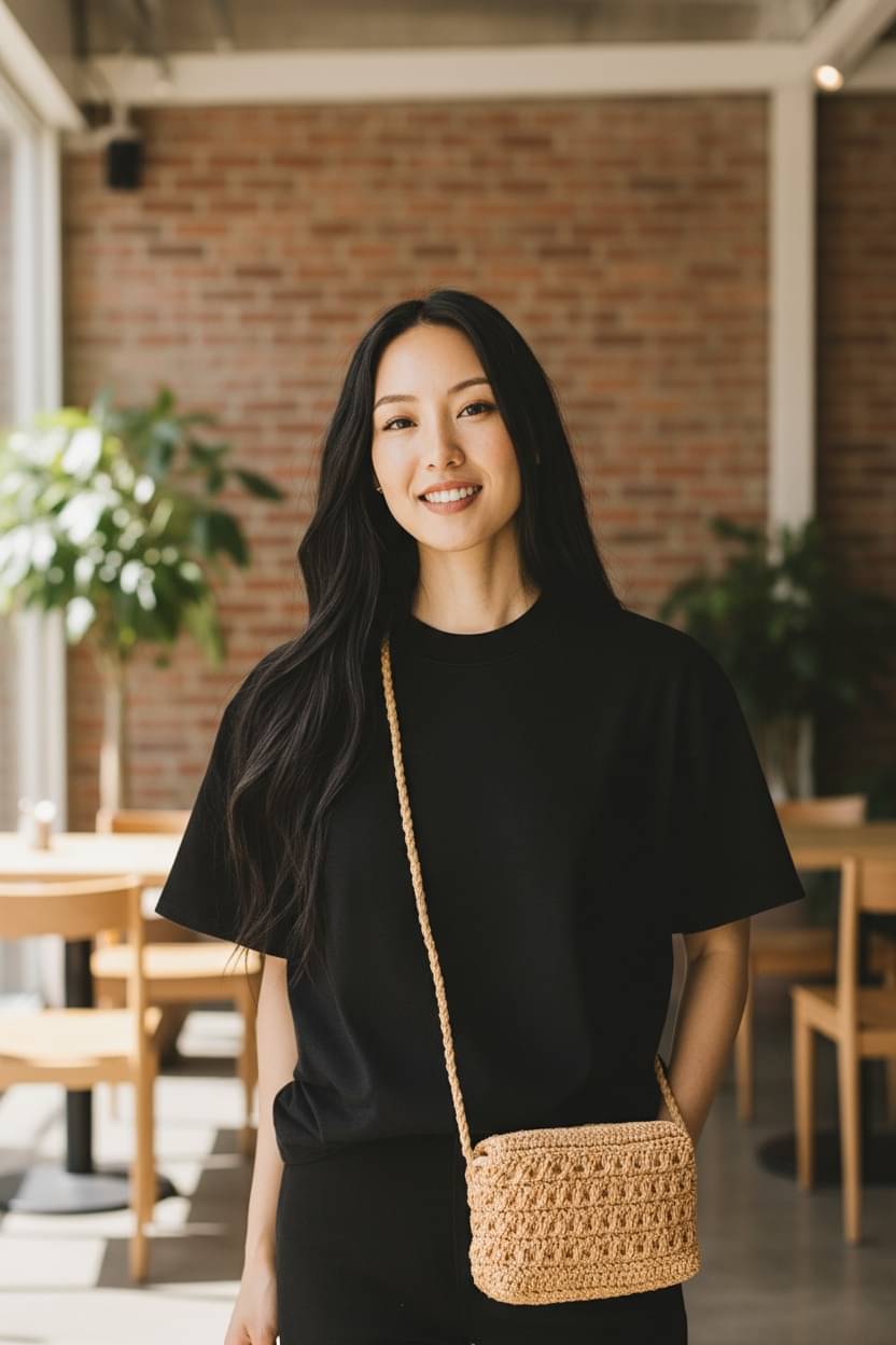     			ALOUVE Sling Bag Jute Set of 1 ( Beige )