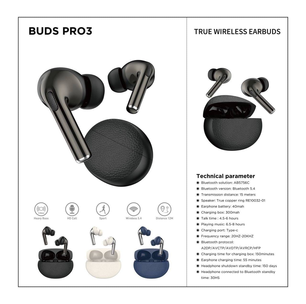 AVYA Buds 3 Pro Truly Wireless Bluetooth in Ear Earbuds AVYA Buds 3 Pro Truly Wireless Bluetooth in Ear Earbuds