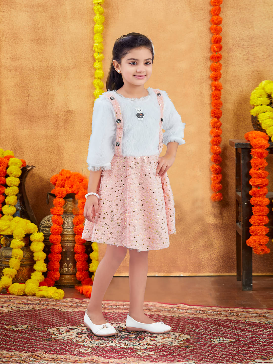 Aarika Woollen Frock For Girls ( Pack of 1 , Peach )     			Aarika Woollen Frock For Girls ( Pack of 1 , Peach )