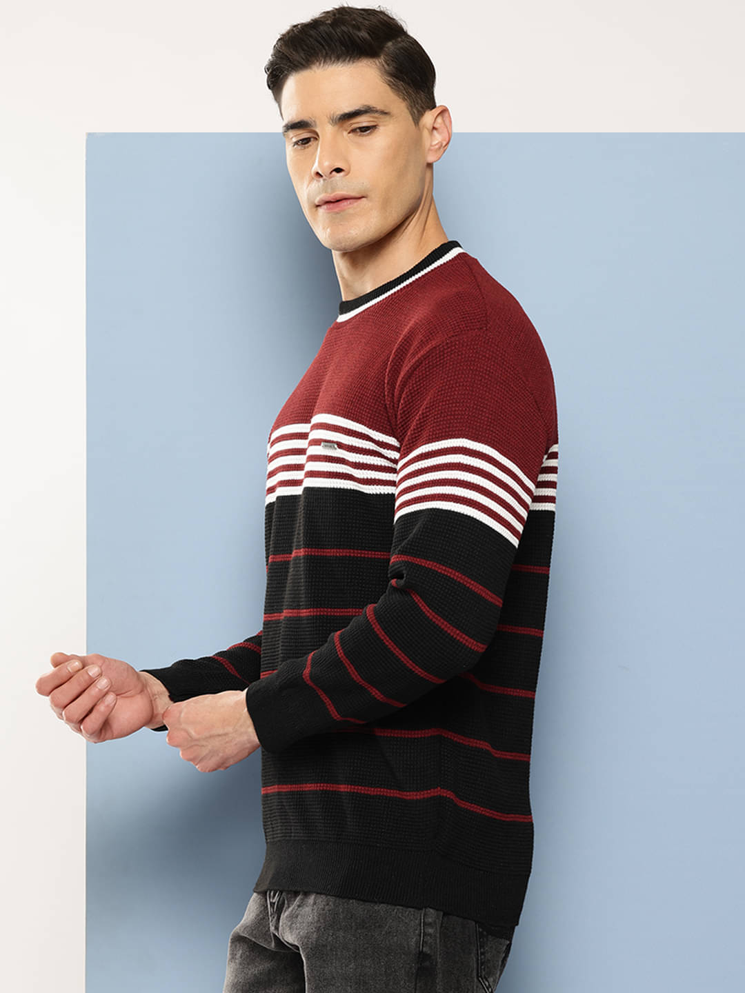 Aarika Woollen Round Neck Men's Full Sleeves Pullover Sweater - Maroon ( Pack of 1 ) Aarika Woollen Round Neck Men's Full Sleeves Pullover Sweater - Maroon ( Pack of 1 )