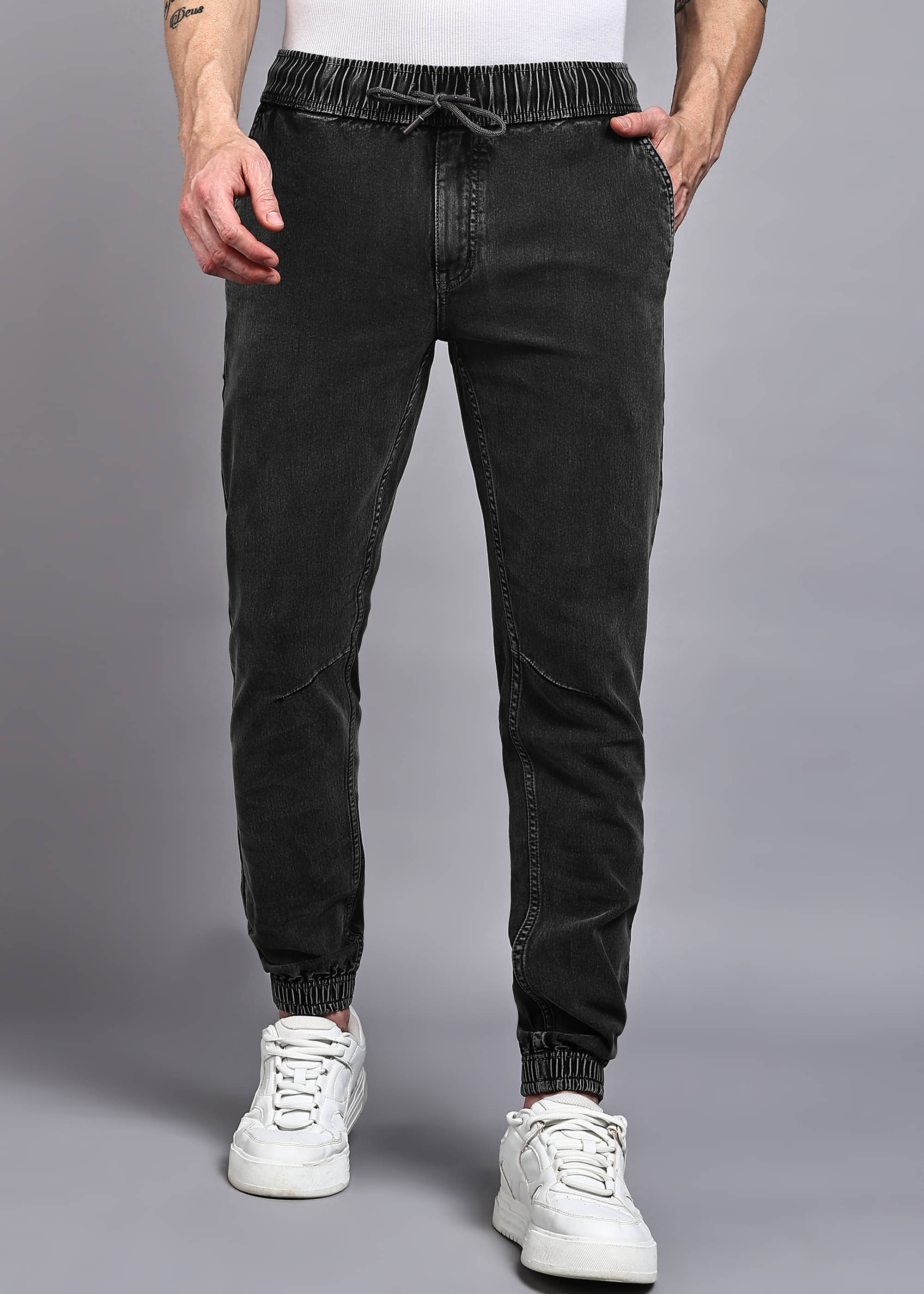 Aflash Jogger Men's Jeans - Black ( Pack of 1 )     			Aflash Jogger Men's Jeans - Black ( Pack of 1 )