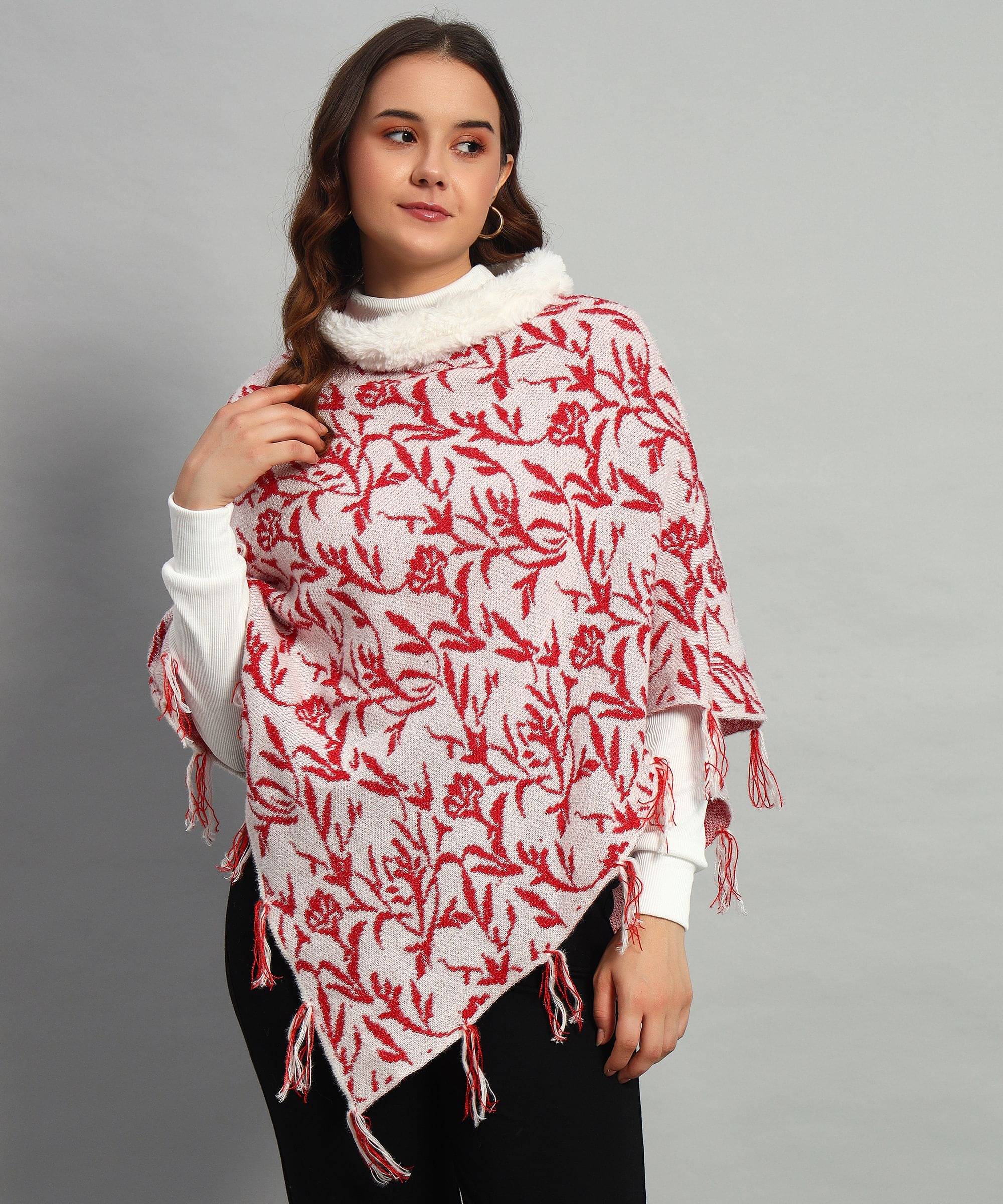     			BLUSHH COLLECTION Women Woollen Poncho ( Multicolor 2 )