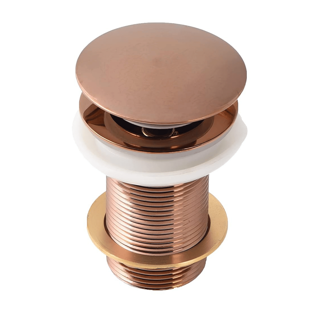 COSSIMO Brass & Stainless Steel 3-Inch Pop up Rose Gold Waste Coupling for Wash Basin | 32 MM Full Thread Waste Coupling For Basin (Pack of 1) COSSIMO Brass & Stainless Steel 3-Inch Pop up Rose Gold Waste Coupling for Wash Basin | 32 MM Full Thread Waste Coupling For Basin (Pack of 1)