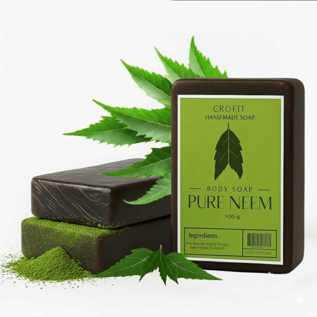 CROFIT Antibacterial Pure Neem Handmade Bath Soap Soap for All Skin Type ( Pack of 4 ) CROFIT Antibacterial Pure Neem Handmade Bath Soap Soap for All Skin Type ( Pack of 4 )