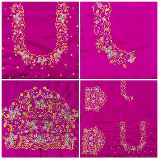 Chandrika Fashion1 Art Silk Unstitched Round Neck Women's Blouse ( Pink ) Chandrika Fashion1 Art Silk Unstitched Round Neck Women's Blouse ( Pink )