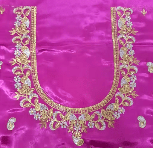 Chandrika Fashion1 Art Silk Unstitched Round Neck Women's Blouse ( Purple ) Chandrika Fashion1 Art Silk Unstitched Round Neck Women's Blouse ( Purple )