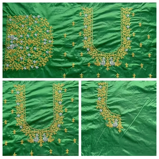     			Chandrika Fashion1 Art Silk Unstitched Round Neck Women's Blouse ( Green )