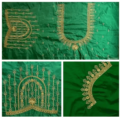 Chandrika Fashion1 Art Silk Unstitched Round Neck Women's Blouse ( Green )     			Chandrika Fashion1 Art Silk Unstitched Round Neck Women's Blouse ( Green )