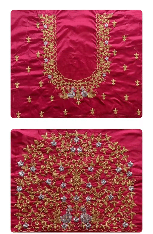 Chandrika Fashion1 Art Silk Unstitched Round Neck Women's Blouse ( Pink ) Chandrika Fashion1 Art Silk Unstitched Round Neck Women's Blouse ( Pink )