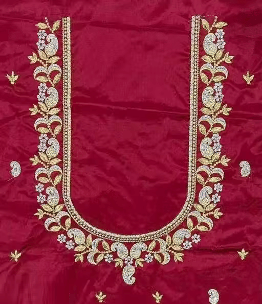 Chandrika Fashion1 Art Silk Unstitched Round Neck Women's Blouse ( Maroon ) Chandrika Fashion1 Art Silk Unstitched Round Neck Women's Blouse ( Maroon )