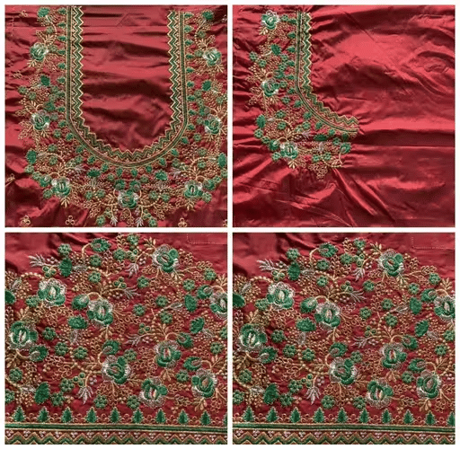 Chandrika Fashion1 Art Silk Unstitched Round Neck Women's Blouse ( Maroon )     			Chandrika Fashion1 Art Silk Unstitched Round Neck Women's Blouse ( Maroon )