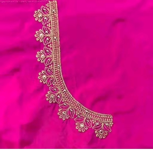 Chandrika Fashion1 Art Silk Unstitched Round Neck Women's Blouse ( Pink ) Chandrika Fashion1 Art Silk Unstitched Round Neck Women's Blouse ( Pink )