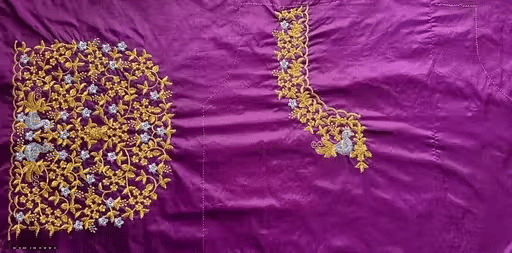 Chandrika Fashion1 Art Silk Unstitched Round Neck Women's Blouse ( Wine )     			Chandrika Fashion1 Art Silk Unstitched Round Neck Women's Blouse ( Wine )