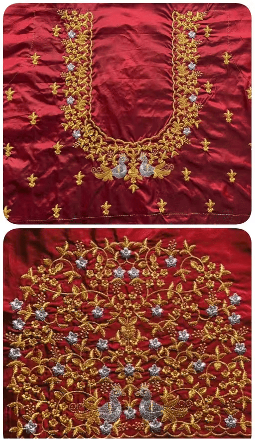 Chandrika Fashion1 Art Silk Unstitched Round Neck Women's Blouse ( Maroon ) Chandrika Fashion1 Art Silk Unstitched Round Neck Women's Blouse ( Maroon )