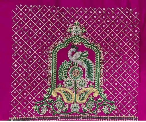 Chandrika Fashion1 Art Silk Unstitched Round Neck Women's Blouse ( Pink )     			Chandrika Fashion1 Art Silk Unstitched Round Neck Women's Blouse ( Pink )