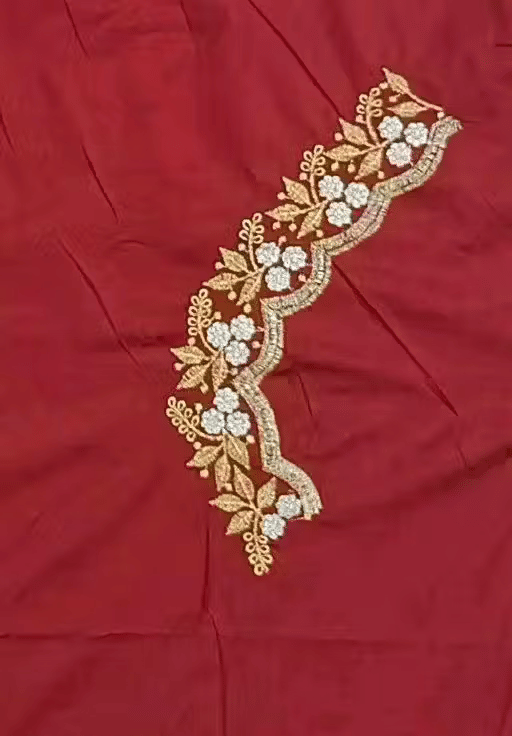 Chandrika Fashion1 Art Silk Unstitched Round Neck Women's Blouse ( Maroon ) Chandrika Fashion1 Art Silk Unstitched Round Neck Women's Blouse ( Maroon )