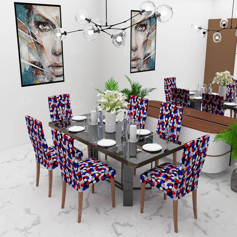     			Dream Care 4 Seater Polyester Chair Cover ( Pack of 1 )