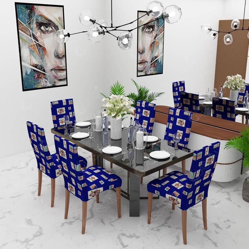     			Dream Care 4 Seater Polyester Chair Cover ( Pack of 1 )