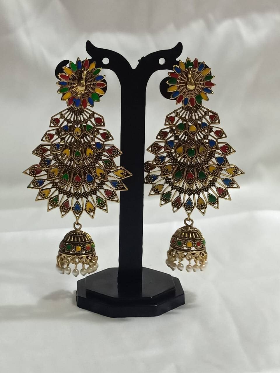     			FASHION GALAXY STORE Black Jhumki Earrings ( Pack of 1 )