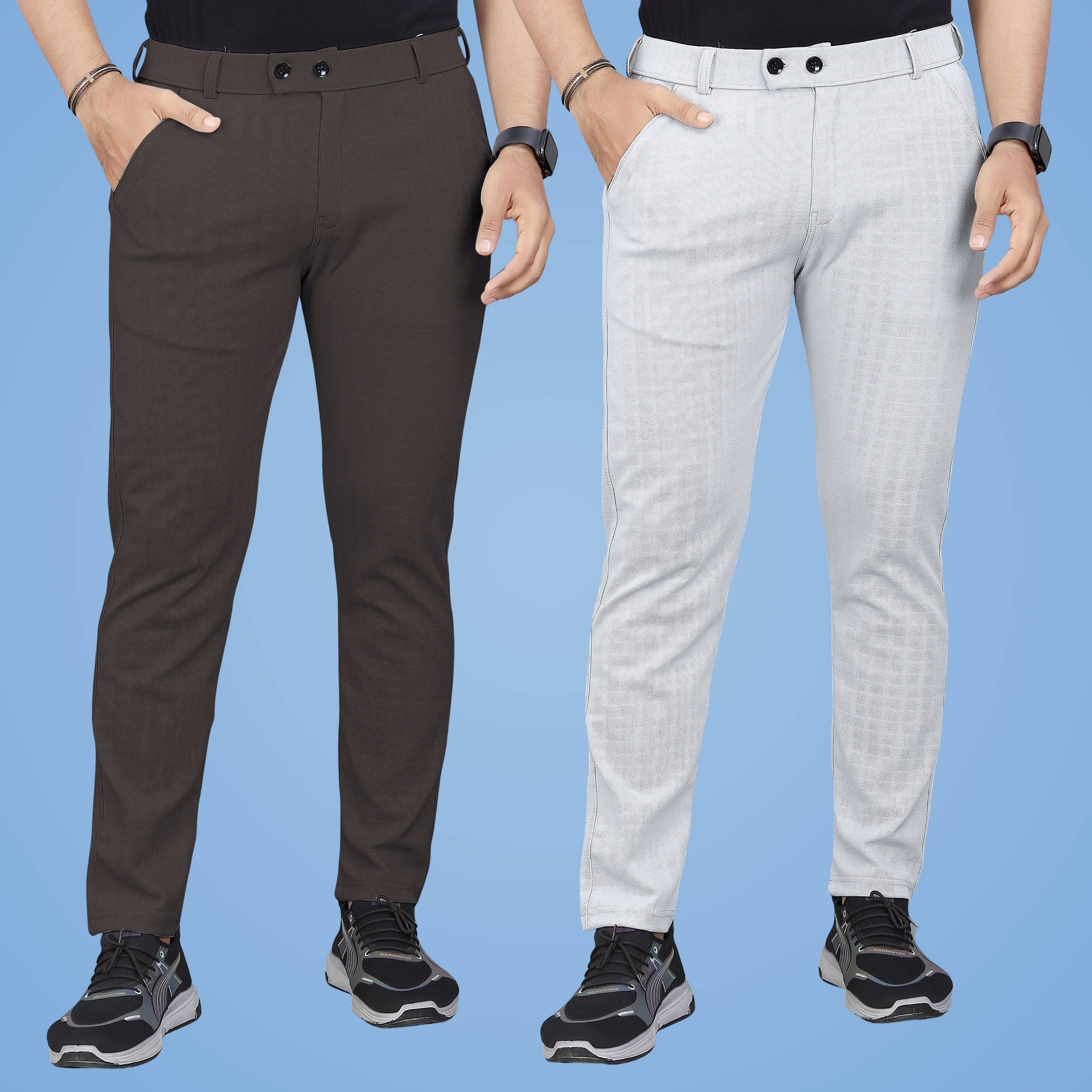     			GIBBONTE Regular Men's Trouser - Multicolor 6 ( Pack of 2 )