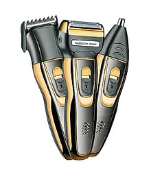 Geemy Grooming Kit 3 in 1 Multicolor Cordless Beard Trimmer With 60 minutes Runtime