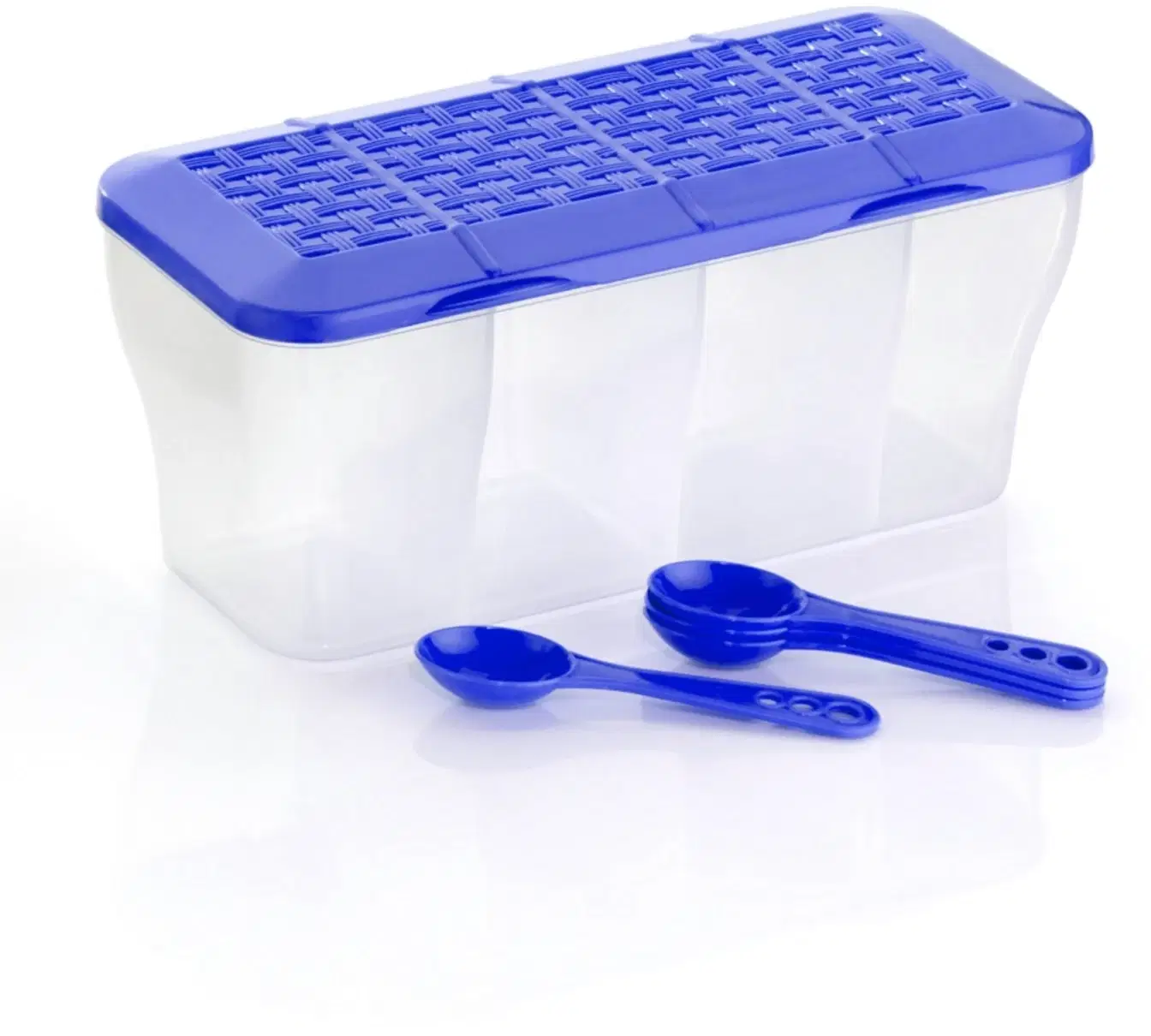     			HASHONE Plastic Blue Food Container ( Set of 1 )