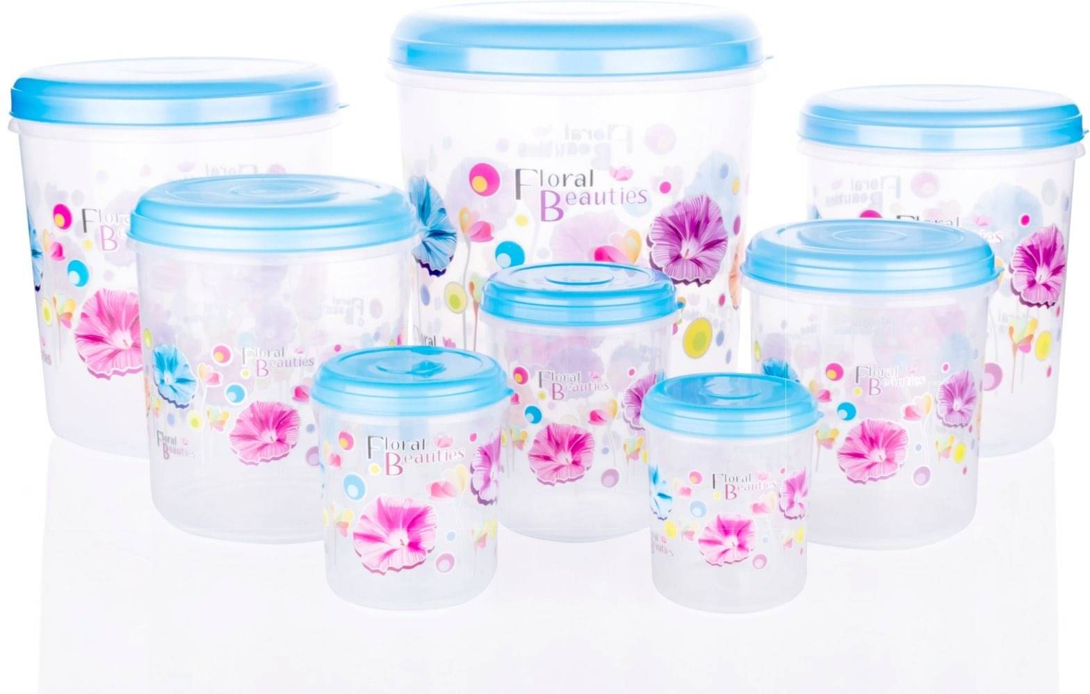     			HASHONE Plastic Blue Utility Container ( Set of 6 )