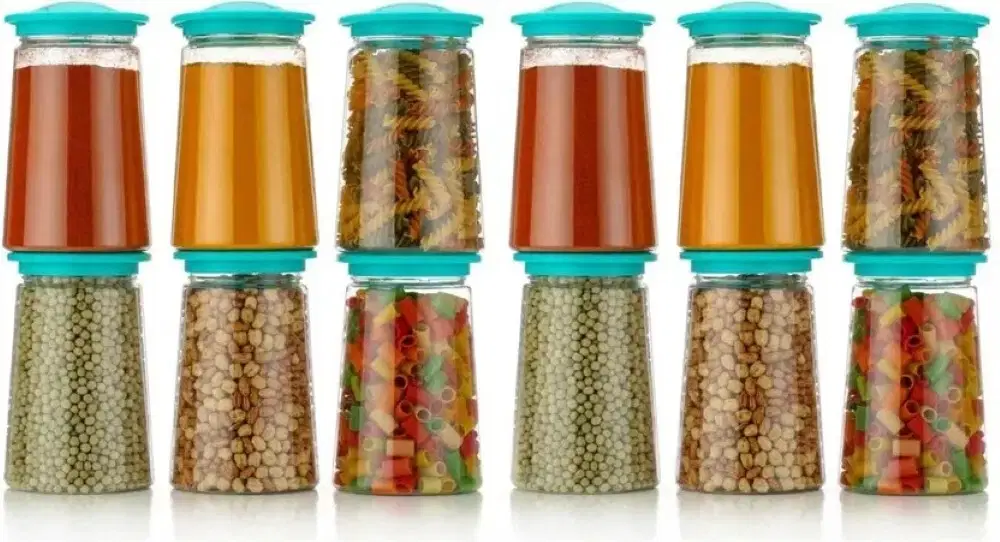     			HASHONE Plastic Green Food Container ( Set of 12 )