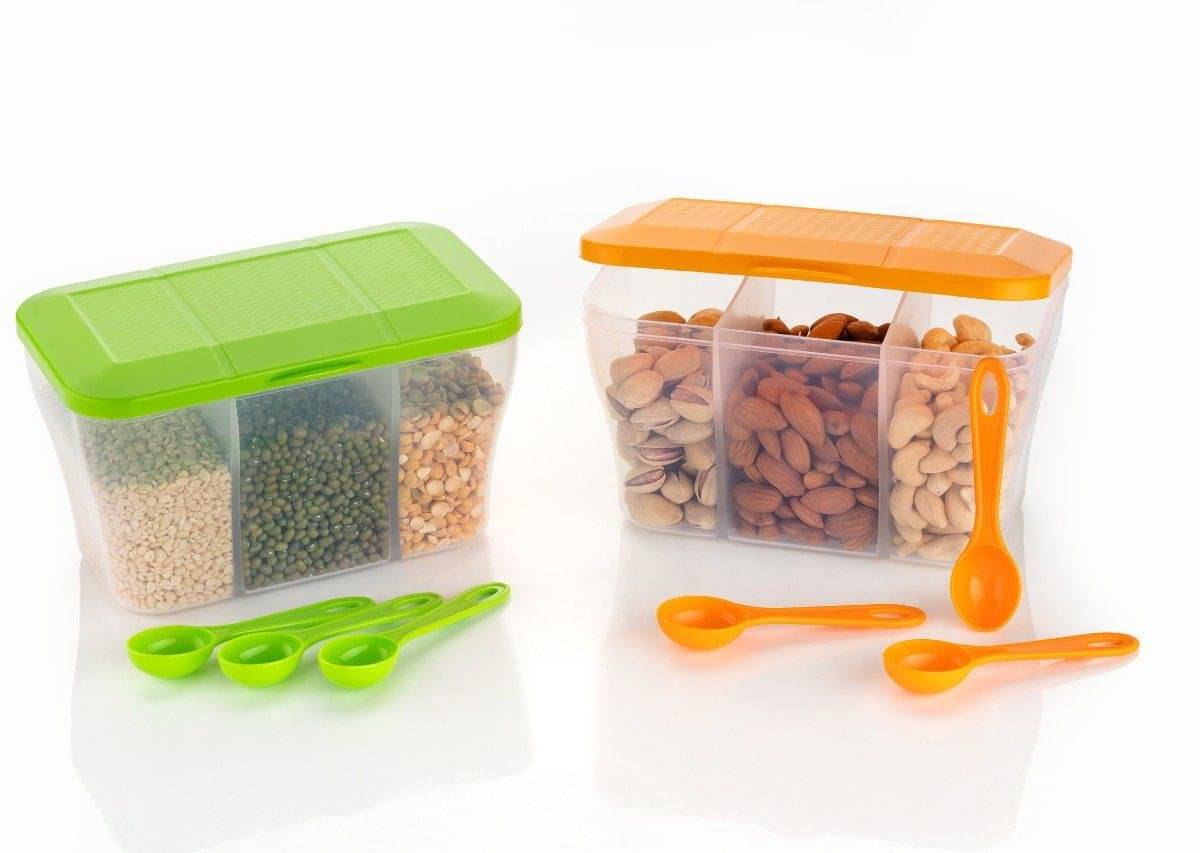     			HASHONE Plastic Multicolor Utility Container ( Set of 2 )