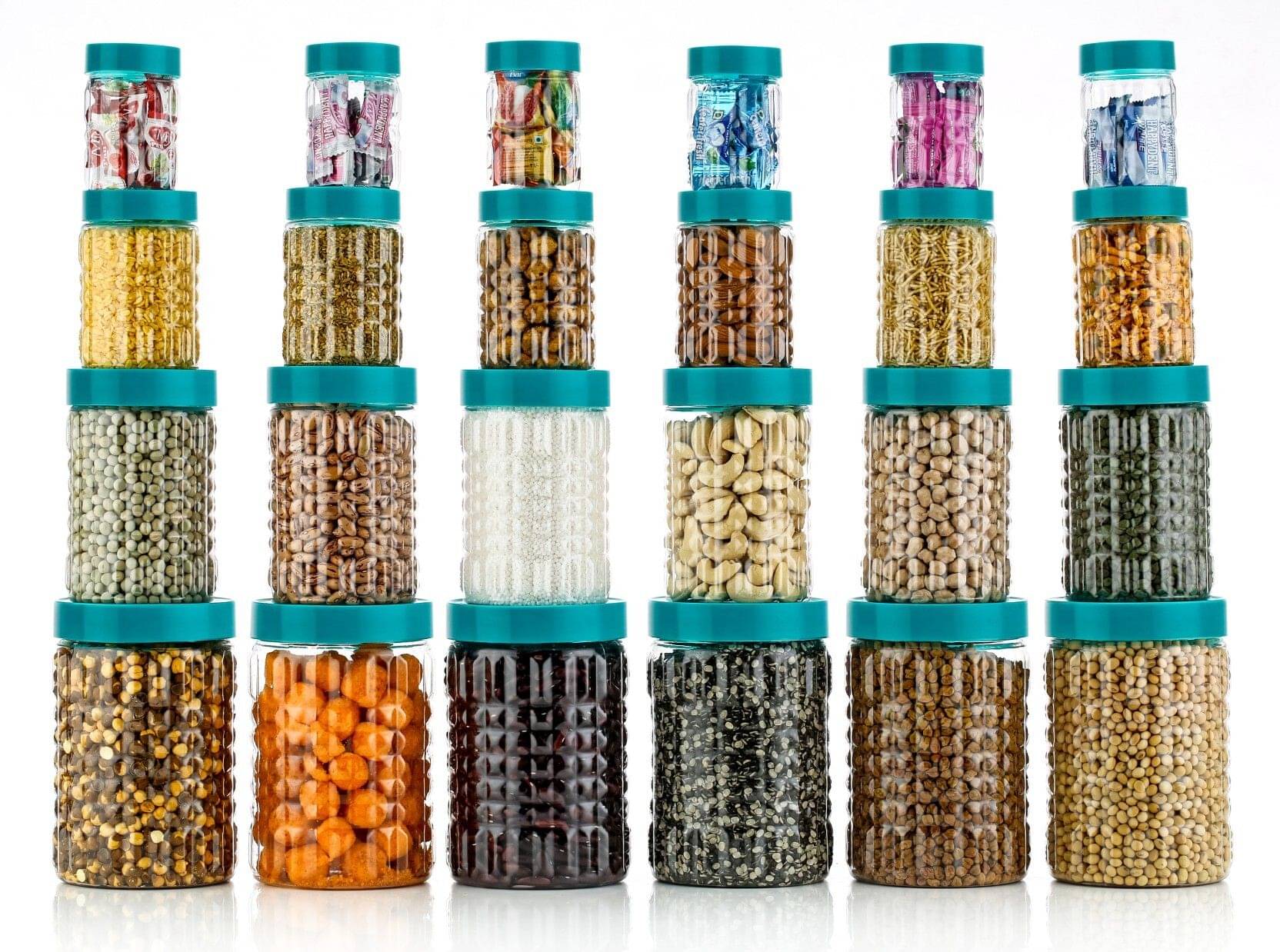     			HASHONE Plastic Transparent Food Container ( Set of 24 )