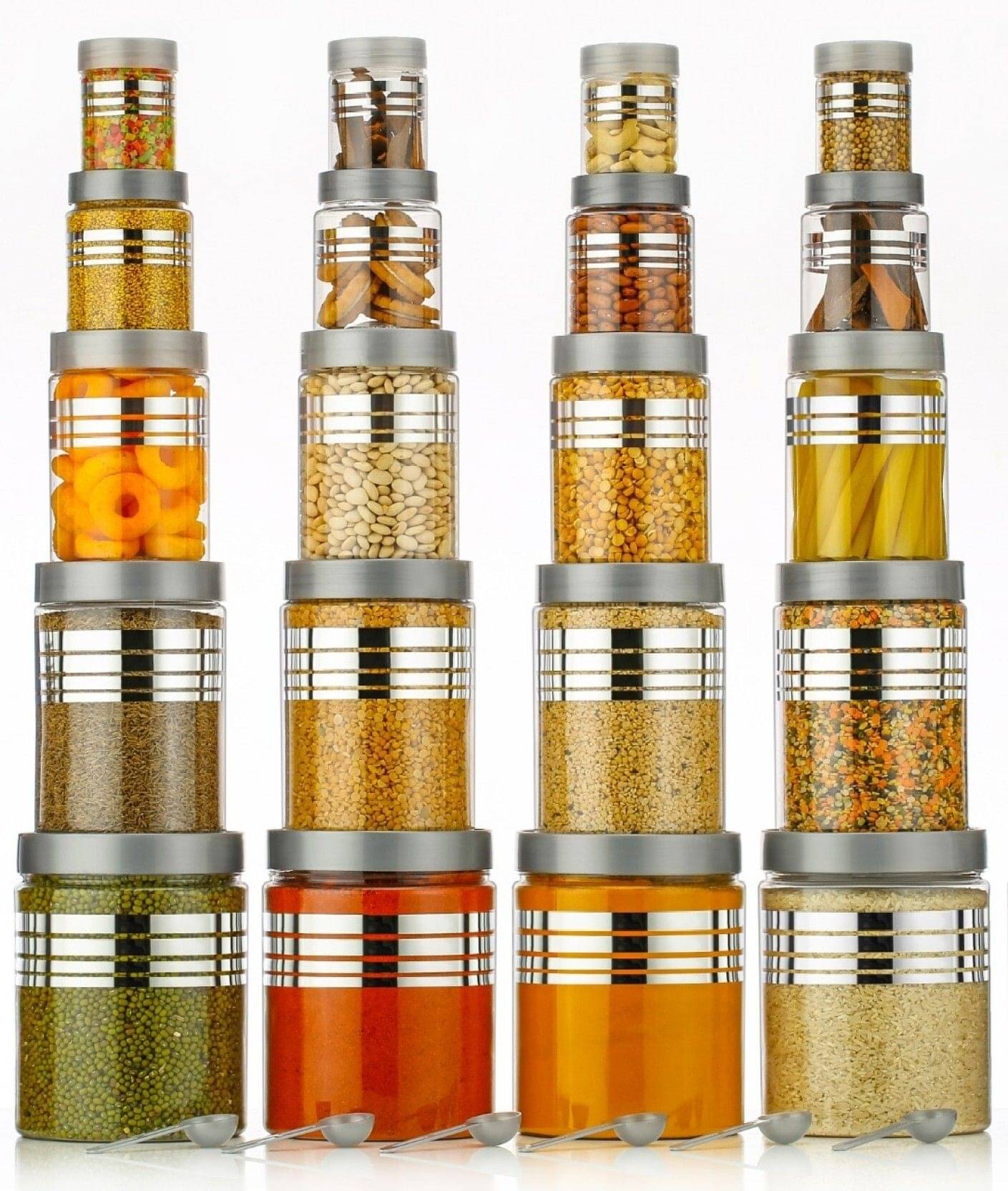     			HASHONE Plastic Transparent Food Container ( Set of 20 )