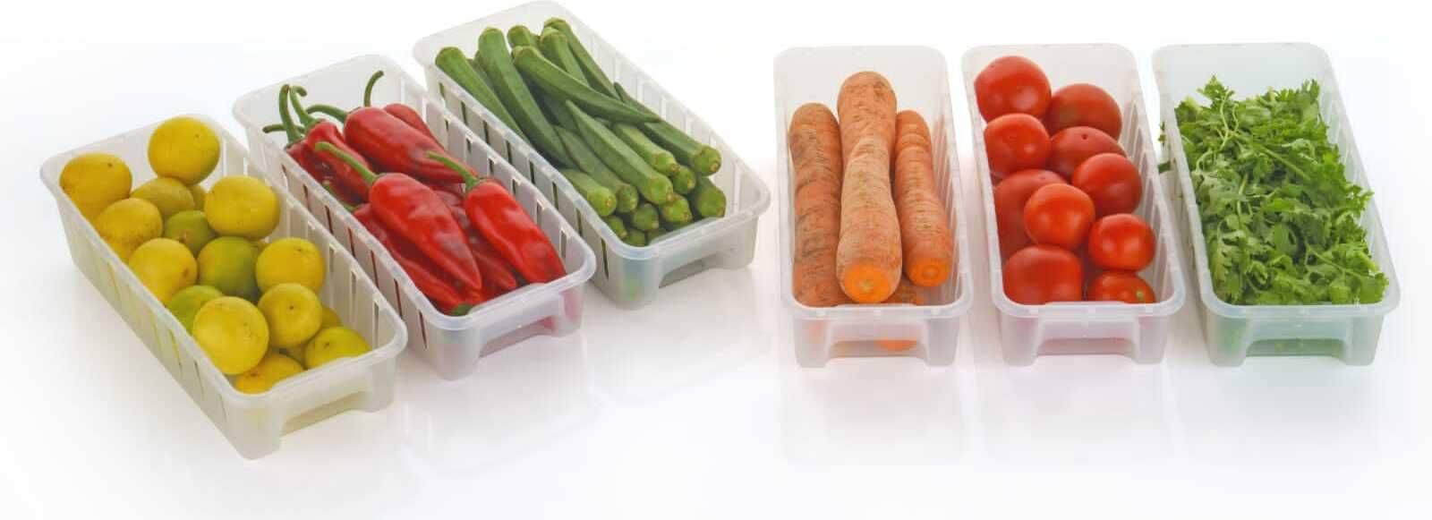     			HASHONE Plastic White Multi-Purpose Container ( Set of 6 )