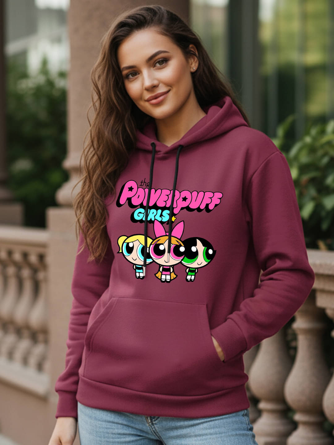 Kanhuzzz Women Fleece Hooded Sweatshirt For Heavy Winters ( Maroon )     			Kanhuzzz Women Fleece Hooded Sweatshirt For Heavy Winters ( Maroon )