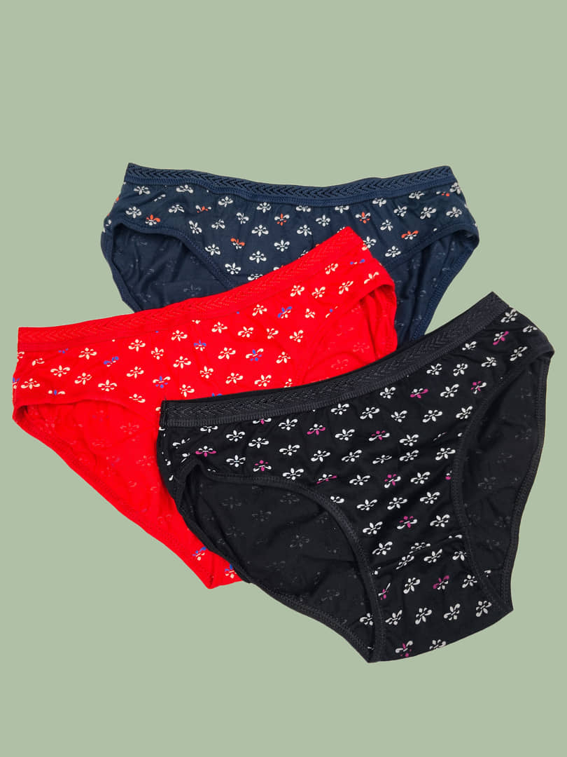 Ladyland Cotton Hipster ( Multicolor , Pack of 3 )