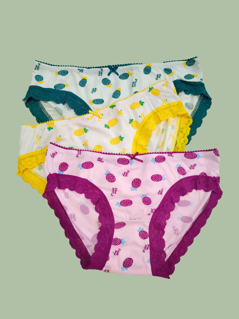 Ladyland Cotton Lycra Hipster ( Multicolor , Pack of 3 )