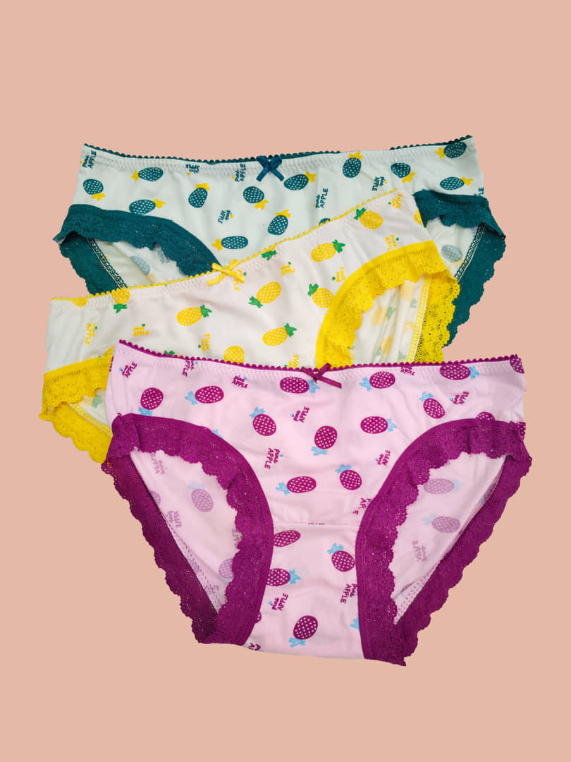 Ladyland Cotton Lycra Hipster ( Multicolor , Pack of 3 )