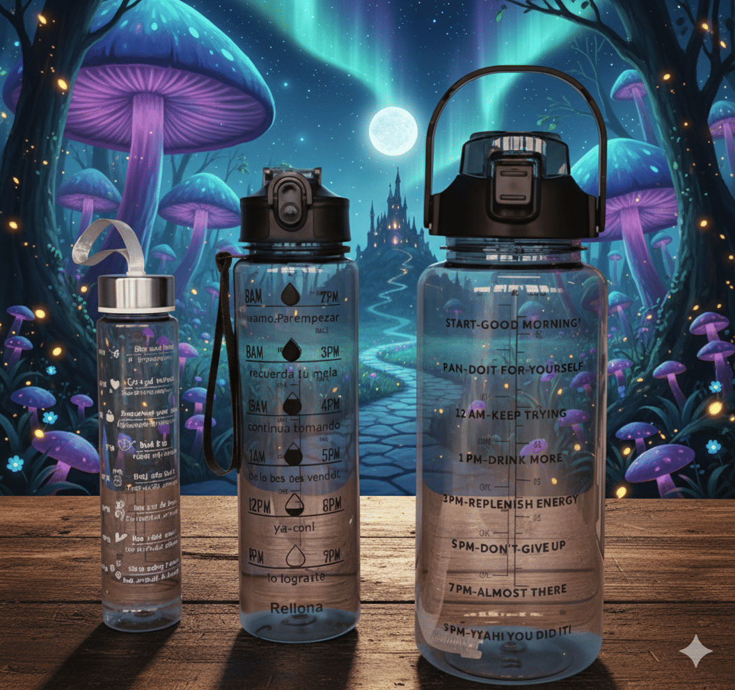     			MOONVILLA 3 Pcs Motivational Sipper Water bottle Set Multicolor Plastic Water Bottle 2000 mL ( Set of 3 )