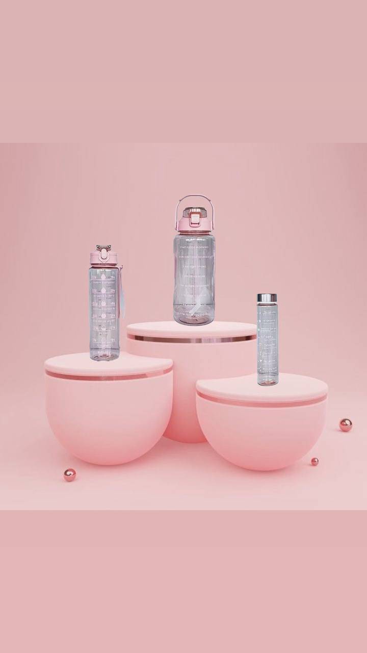 MOONVILLA 3 Pcs Motivational Sipper Water bottle Set Multicolor Plastic Water Bottle 2000 mL ( Set of 3 ) MOONVILLA 3 Pcs Motivational Sipper Water bottle Set Multicolor Plastic Water Bottle 2000 mL ( Set of 3 )