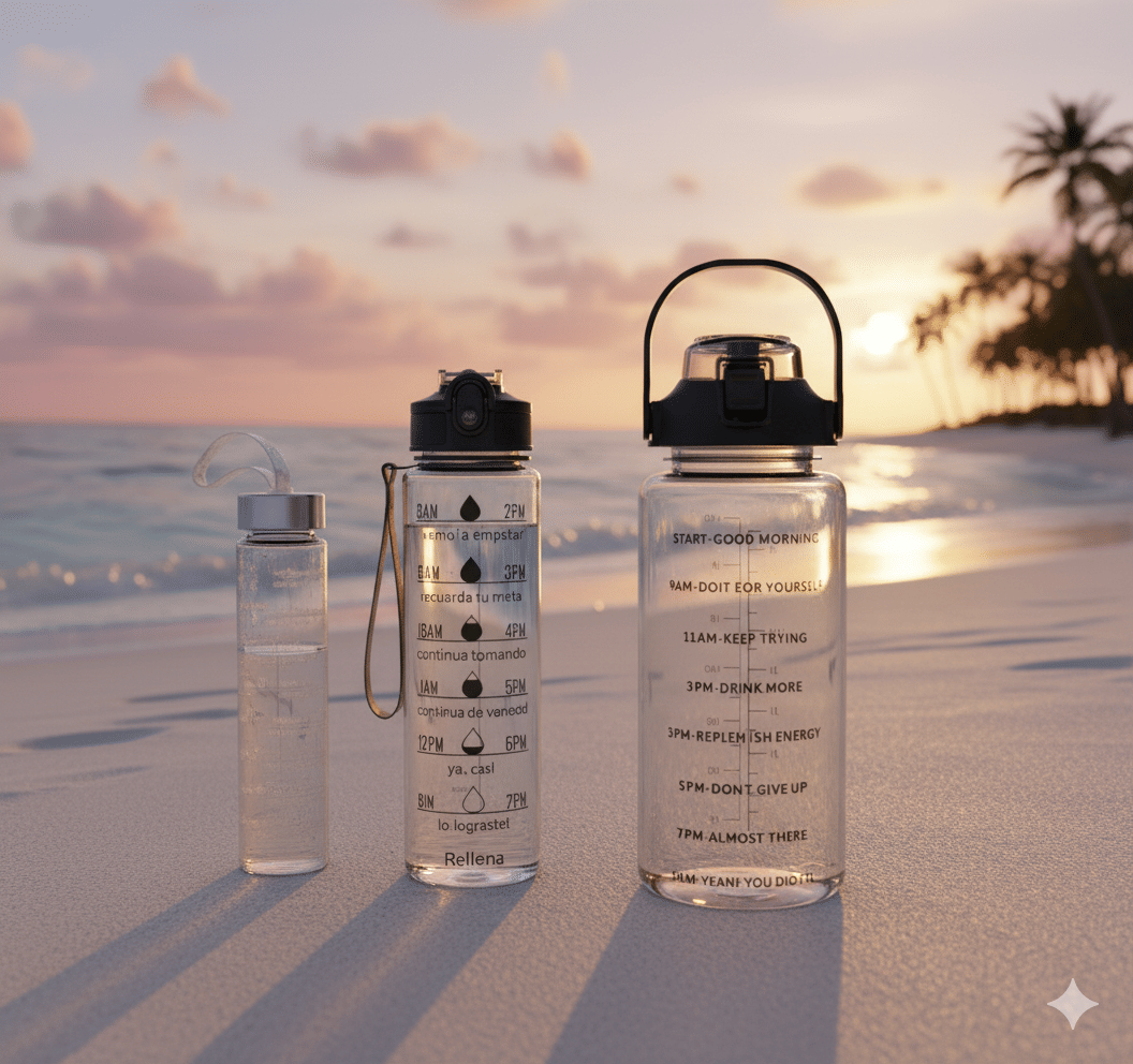 MOONVILLA 3 Pcs Motivational Sipper Water bottle Set Multicolor Plastic Water Bottle 2000 mL ( Set of 3 ) MOONVILLA 3 Pcs Motivational Sipper Water bottle Set Multicolor Plastic Water Bottle 2000 mL ( Set of 3 )