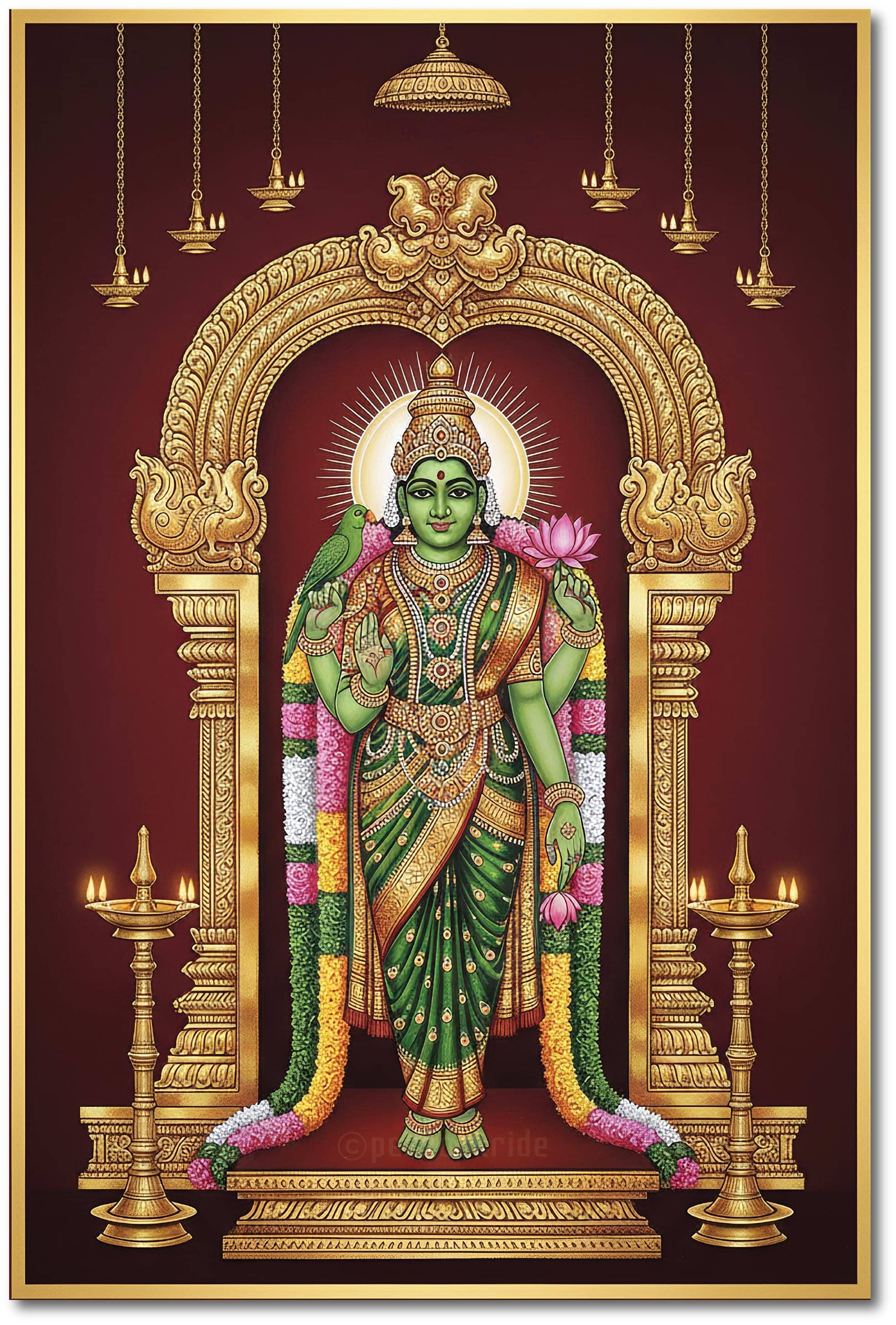     			Madurai Meenakshi Amman I Meenakshi I Spiritual I Wall Poster