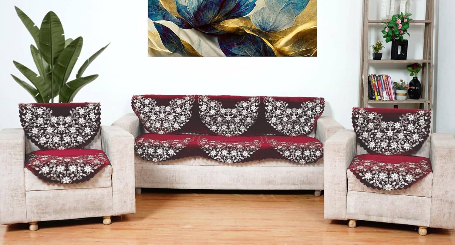     			Sosha Home Decor 5 Seater Velvet Sofa Cover ( Pack of 1 )