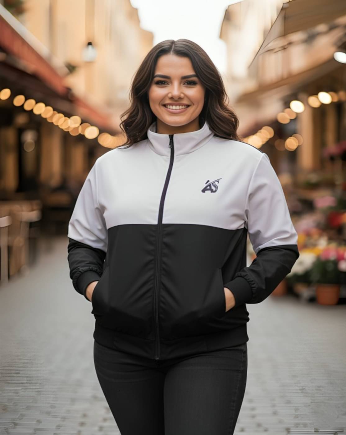 THECLASSICTOGS Women High Neck Bomber Jacket ( Multi Color ) THECLASSICTOGS Women High Neck Bomber Jacket ( Multi Color )