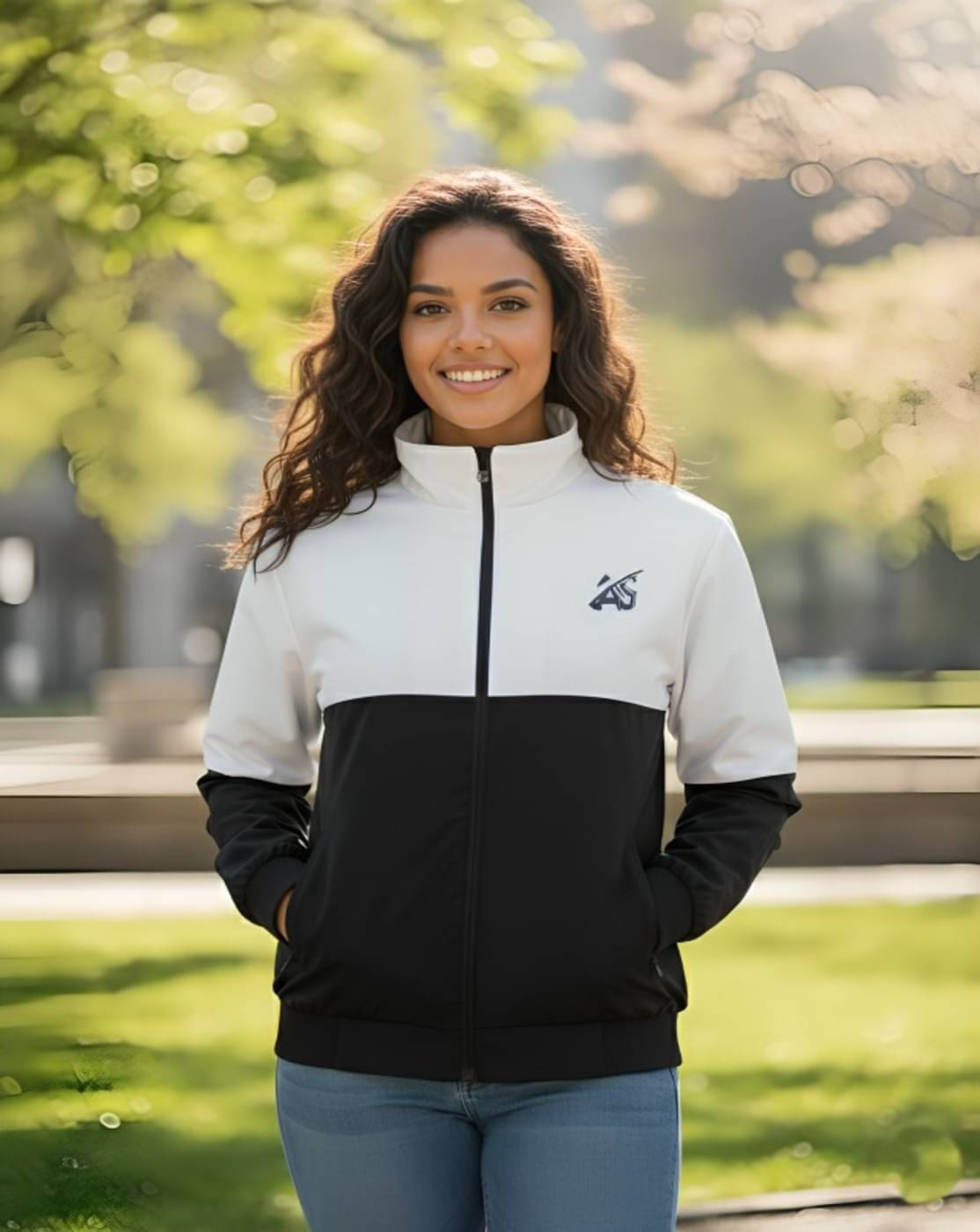     			THECLASSICTOGS Women High Neck Bomber Jacket ( Multi Color )