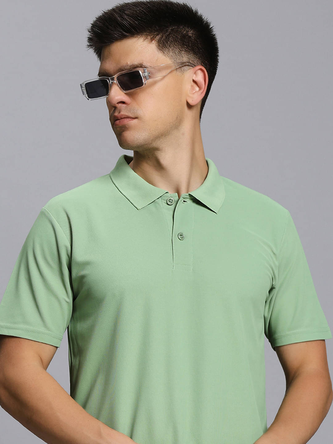 TIMBER HITCH Men Cotton Blend Regular Fit Solid Polo T Shirt ( Sea Green ) TIMBER HITCH Men Cotton Blend Regular Fit Solid Polo T Shirt ( Sea Green )