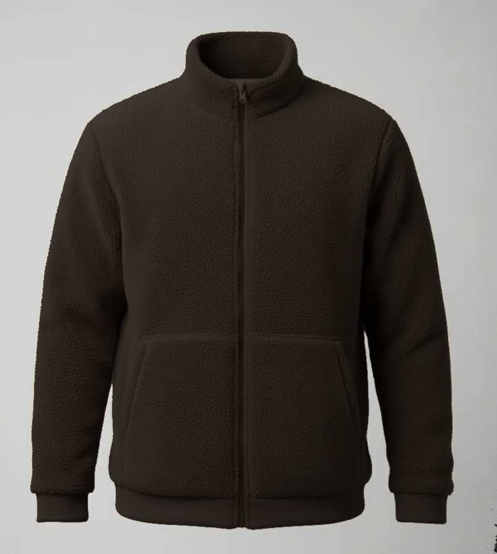 nikline Woollen Mandarin Collar Men's Sweatshirt - Coffee ( Pack of 1 )